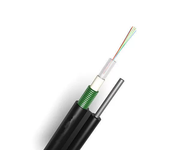 Tubo fraco que encalha a figura 8 cabo de fibra ótica exterior do apoio GYTC8S do auto com fio de aço 1 do sólido 1.0mm