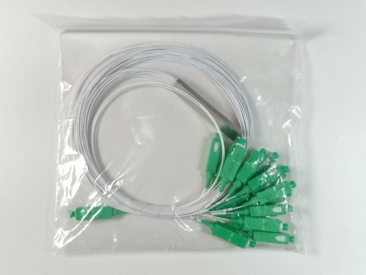 Da fibra branca do PLC da cor SCAPC do saco de plástico divisor ótico de embalagem 1 em 16 PARA FORA