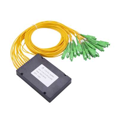 os ABS 1x16 encaixotam o divisor de fibra ótica, divisor do PLC da fibra ótica do conector do SC/APC