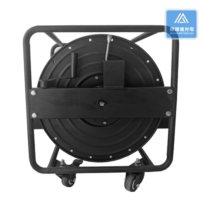 Metallic Cable Reel Spool Black Tactical Fiber Cable Reel Emergency Repair Outdoor