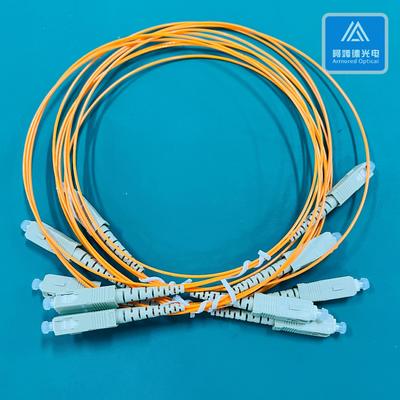 SC-SC-1M Simplex Multi Mode Patch Cord 1.3mm Yellow and Orange LSZH Patch Lead