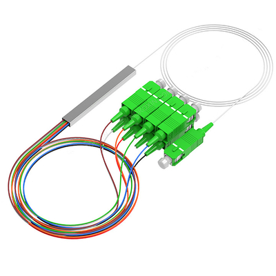8 divisor de fibra ótica G657A1 Calbe do Plc do Sc Apc do divisor 1*8 de Opticl da maneira para a caixa terminal