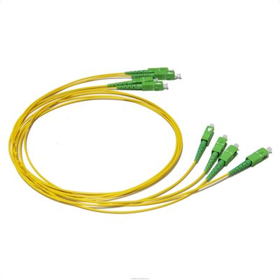 Cabo da palavra simples 3.0mm G657A Lszh do único modo de cabo de remendo da fibra ótica do SC APC-SC APC