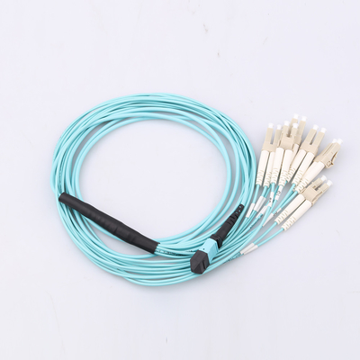 Estabilidade alta do cabo de remendo da fibra ótica de OM4 MTP para as redes 40G