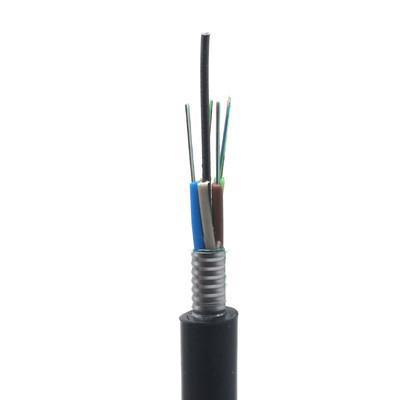 Do PE blindado do único modo GYTS/GYTA dos cabos de fibra ótica do HDPE revestimento exterior